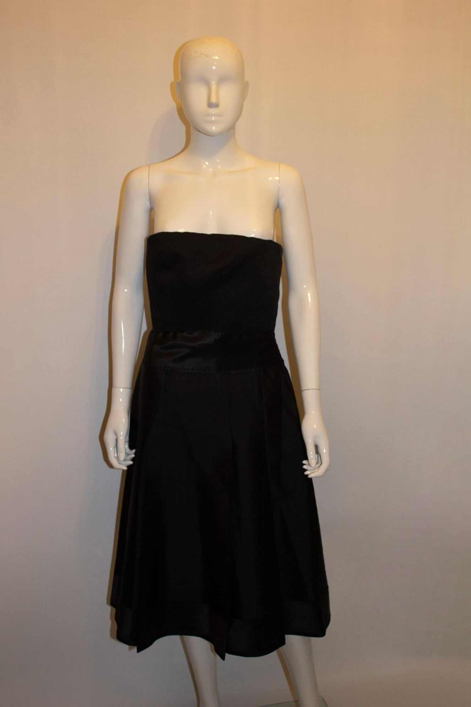 Vintage Amanda Wakeley Black Silk Cocktail Dress