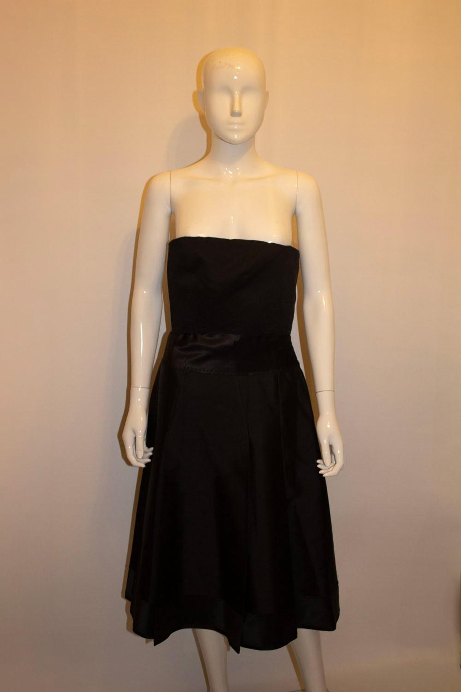 Vintage Amanda Wakeley Black Silk Cocktail Dress