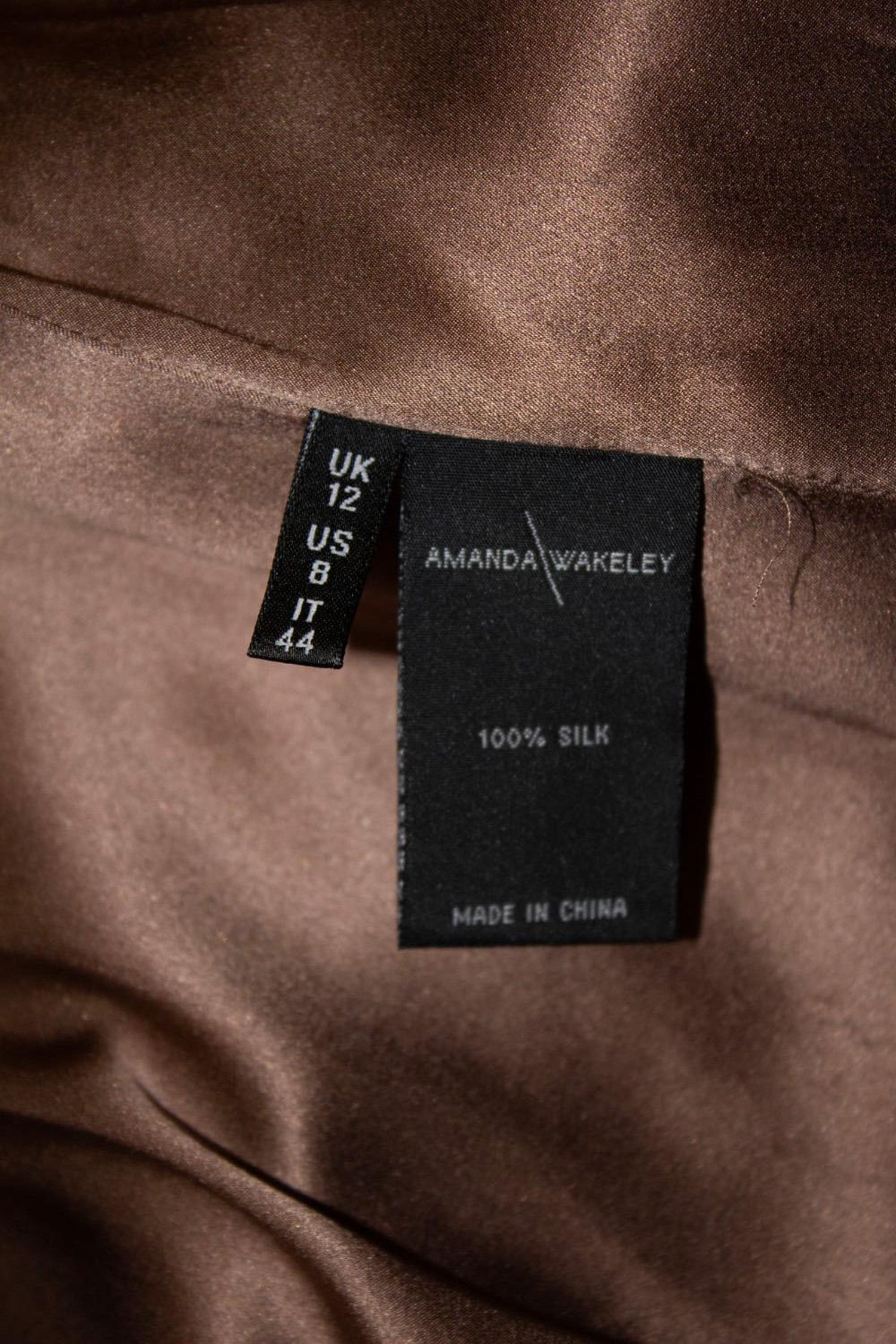 Vintage Amanda Wakeley Black Silk Cocktail Dress