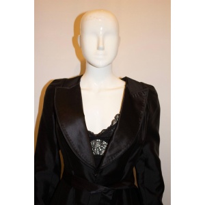 Vintage Amanda Wakeley Black Silk Jacket