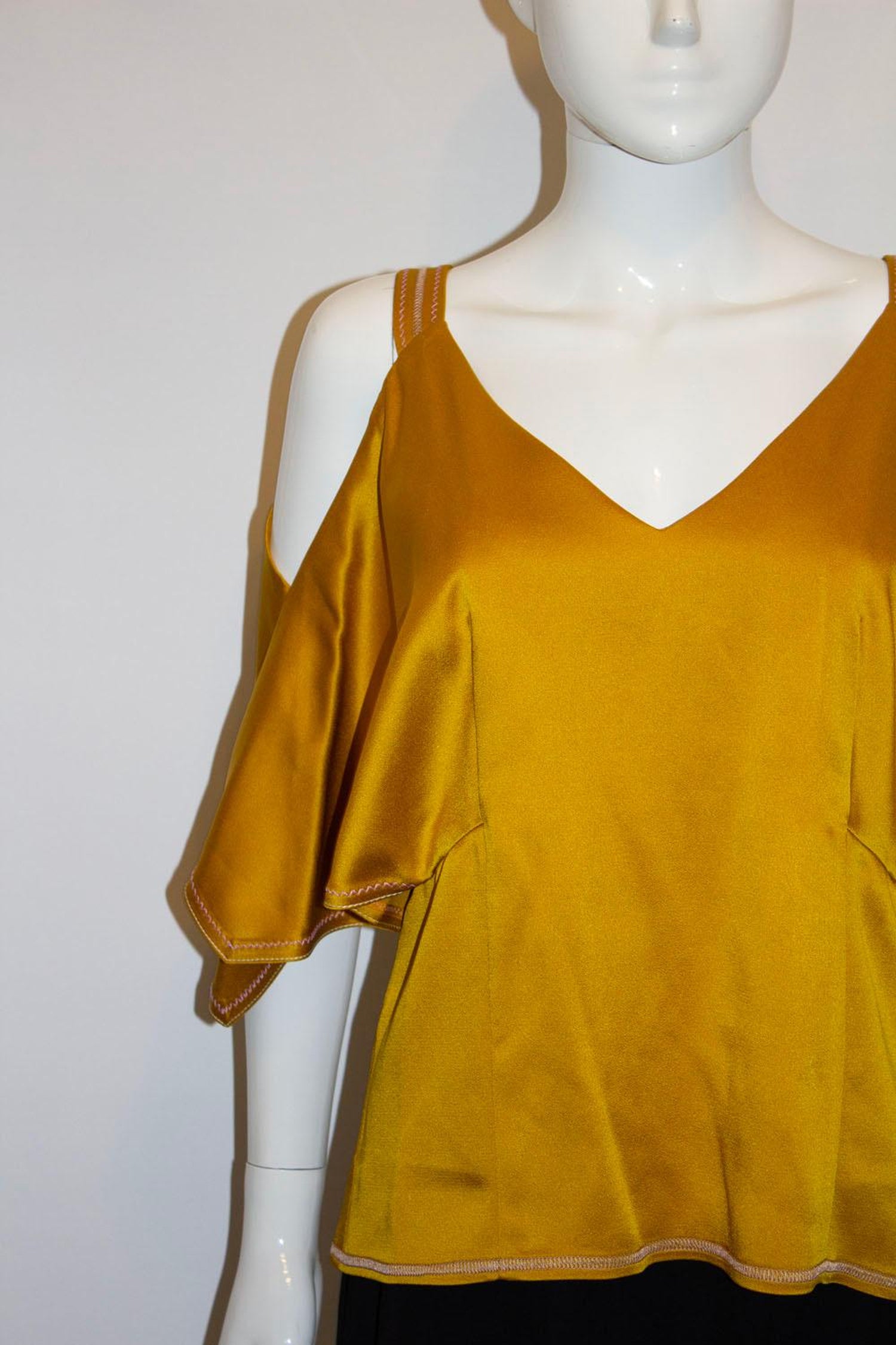 Peter Pillotto Gold top with cutaway shoulders