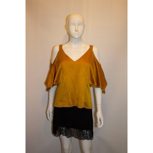 Peter Pillotto Gold top with cutaway shoulders