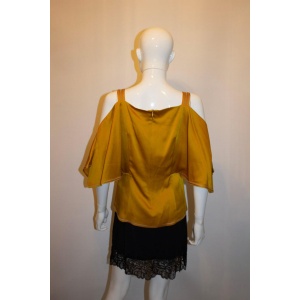 Peter Pillotto Gold top with cutaway shoulders