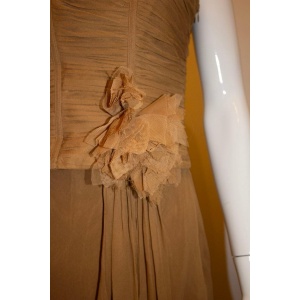Anoushka G gold silk gown