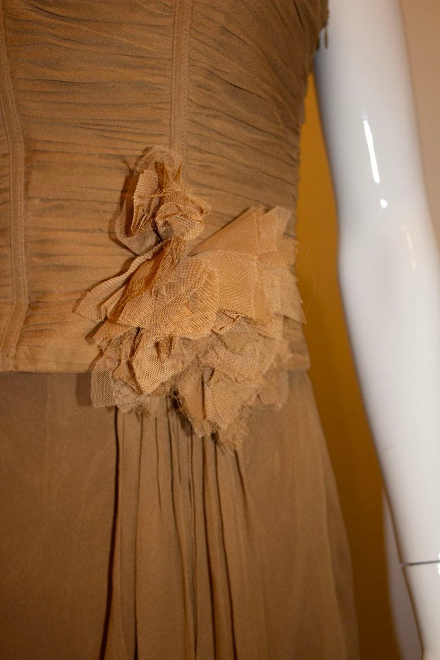 Anoushka G gold silk gown
