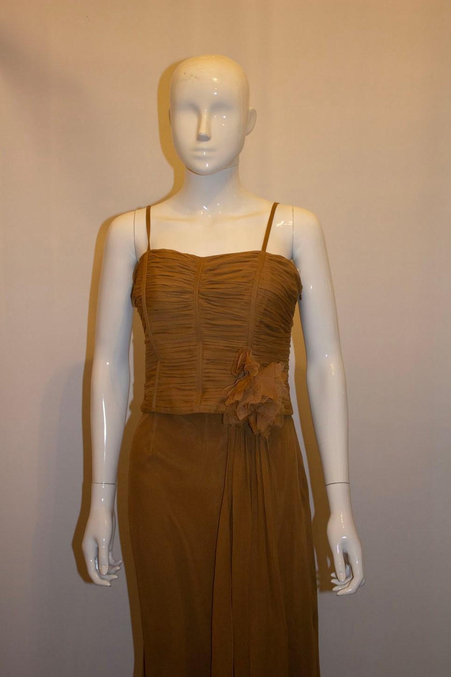 Anoushka G gold silk gown