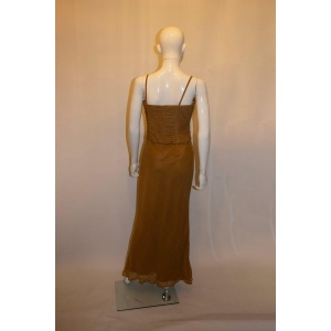 Anoushka G gold silk gown