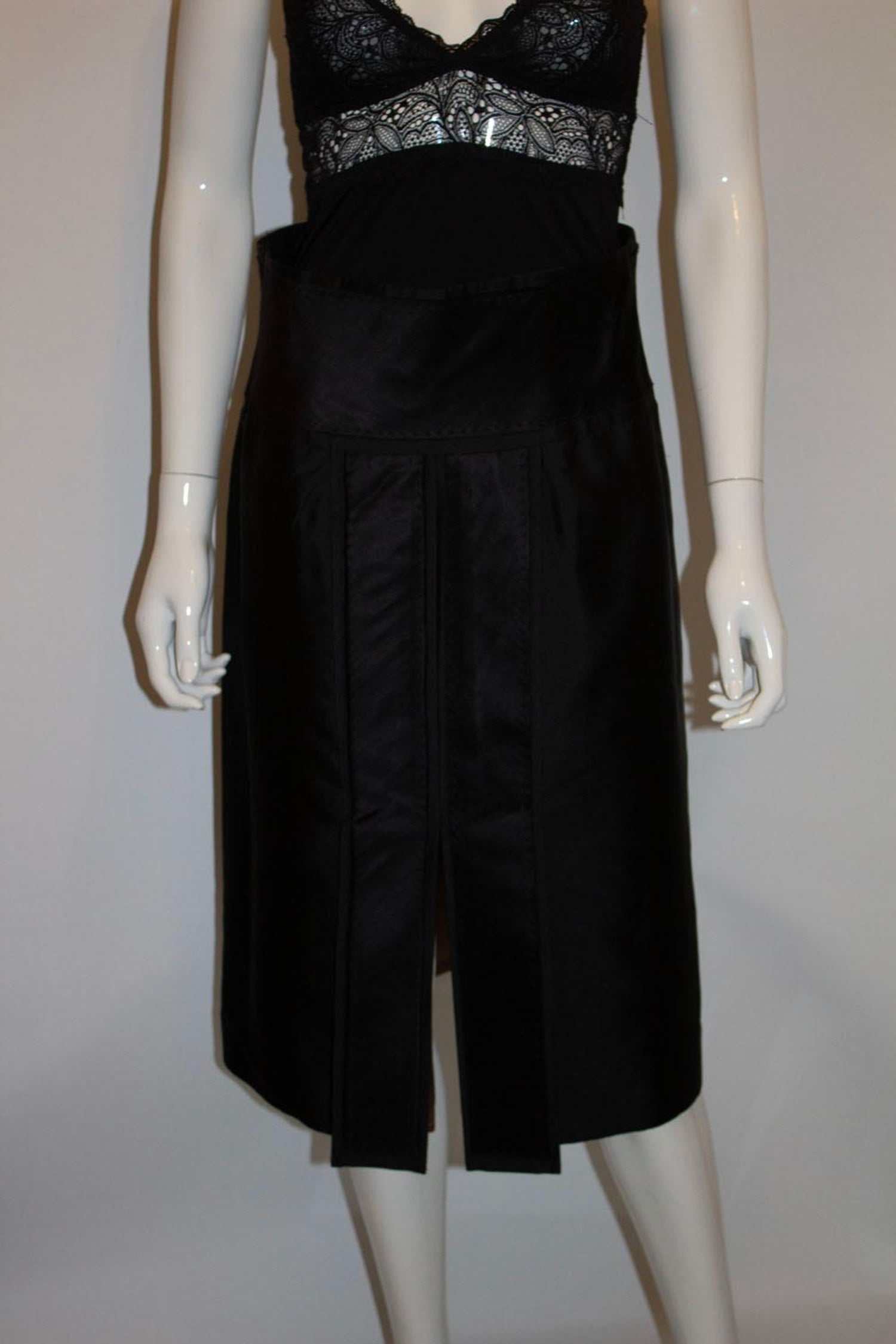 Vintage Amanda Wakeley Black Silk Skirt