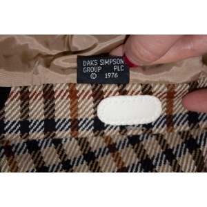 Vintage Daks 1970s Check Wool Skirt