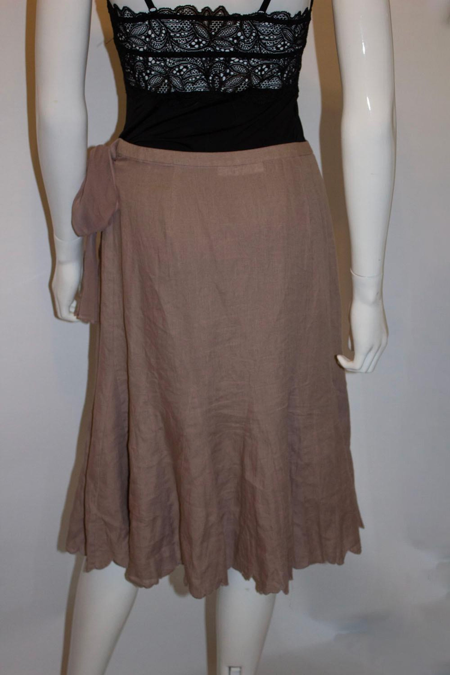 Nicole Fahri Linen Wrap Over Skirt