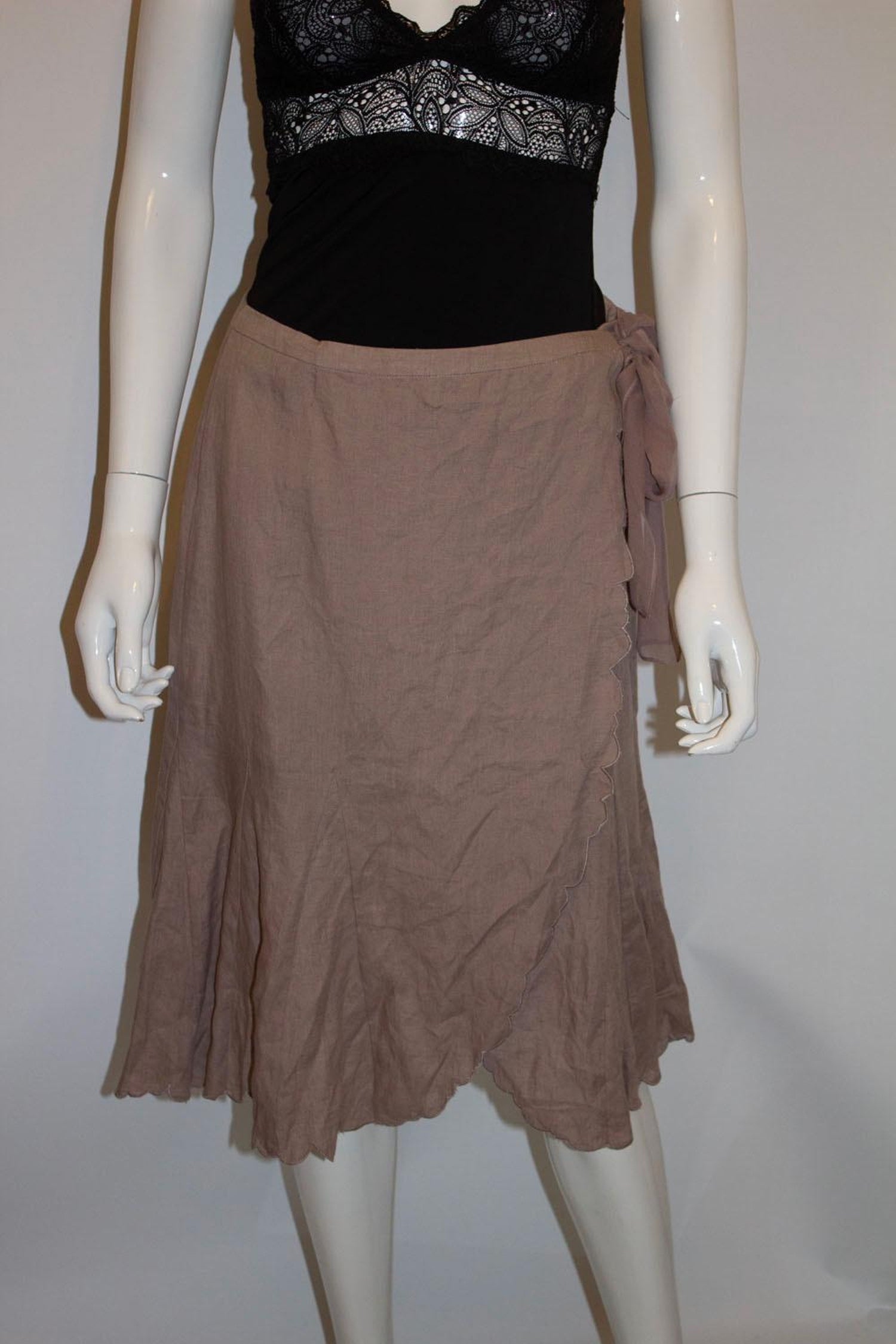 Nicole Fahri Linen Wrap Over Skirt