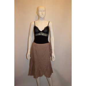 Nicole Fahri Linen Wrap Over Skirt