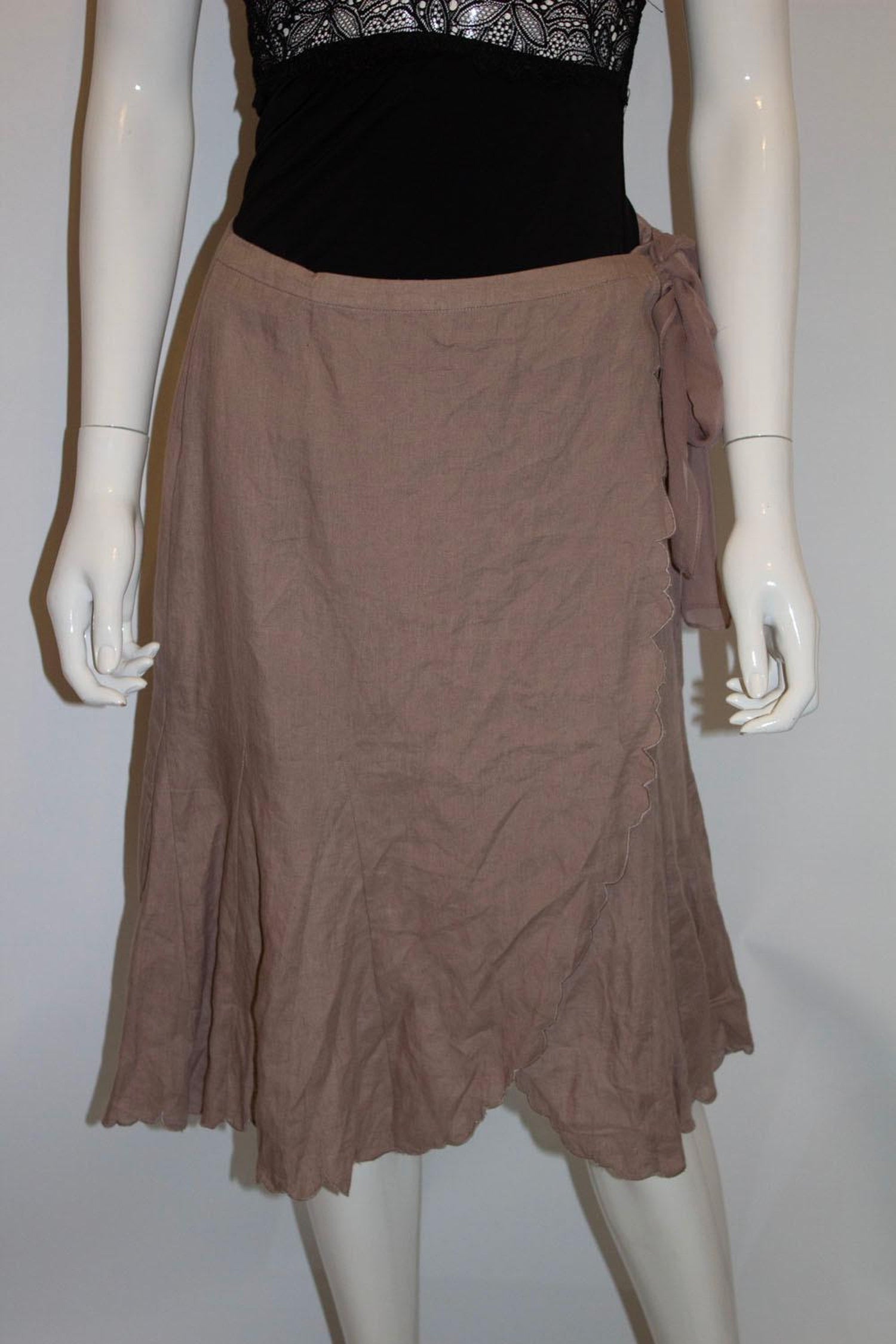 Nicole Fahri Linen Wrap Over Skirt