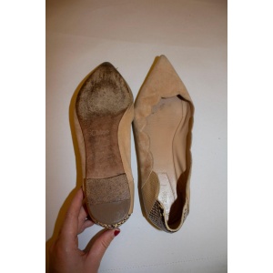 Chloe Suede and Snakeskin Flats