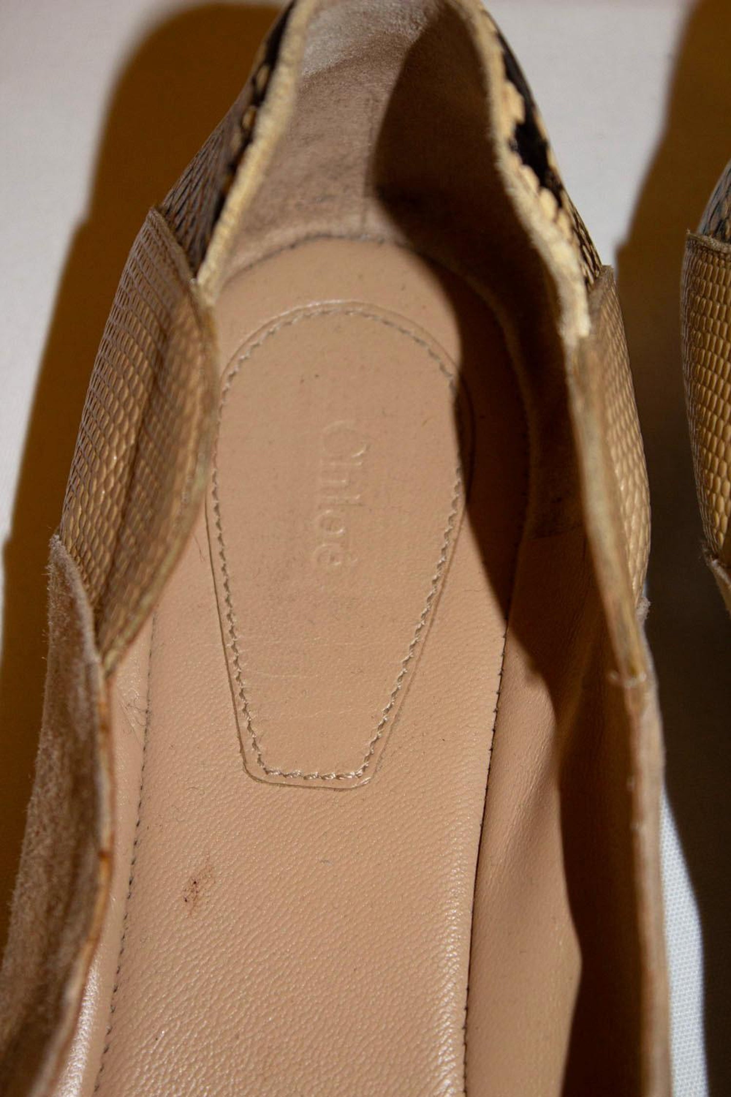 Chloe Suede and Snakeskin Flats
