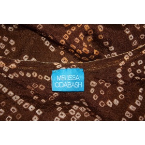 Melissa Obadash Brown and Gold Silk Tunic Top