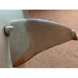 Flipper Model Glass & Aluminum Coffee Table by Matthew Hilton for SCP, 1980s