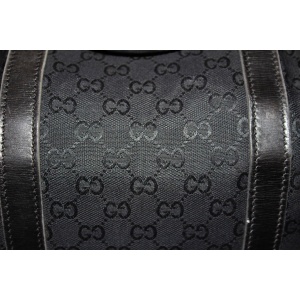 Gucci Vintage Black Fabric Barrell Bag