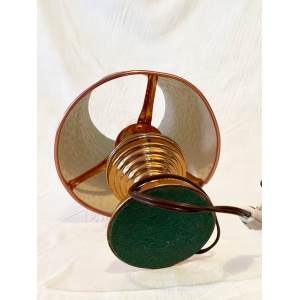 Art Deco 1930's vintage hammered copper retro lampshade and base full working order