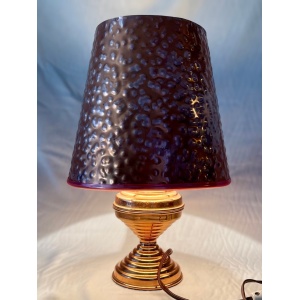 Art Deco 1930's vintage hammered copper retro lampshade and base full working order