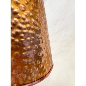 Art Deco 1930's vintage hammered copper retro lampshade and base full working order