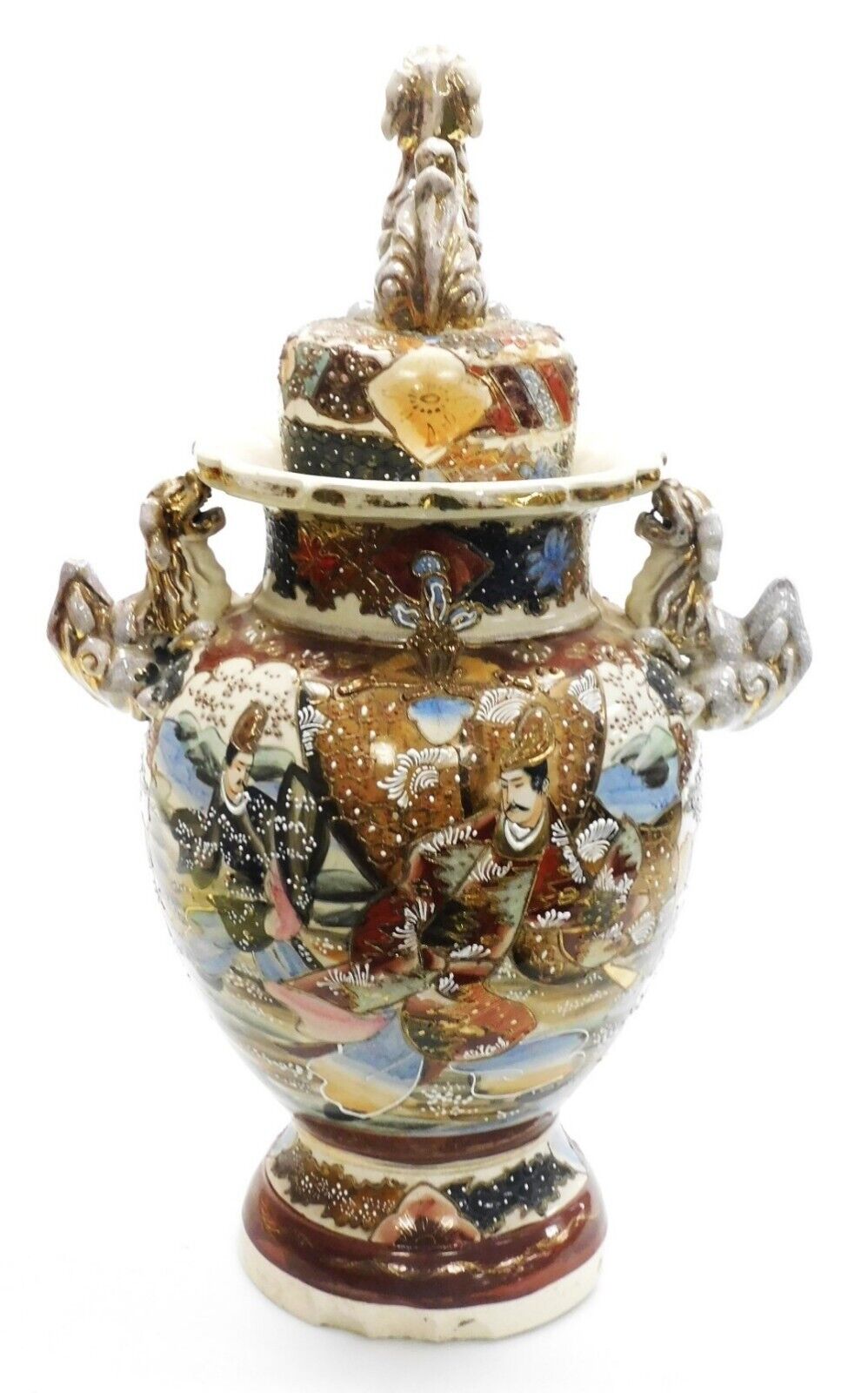 Japanese Satsuma Vase 20 Inches High Early 20th Century