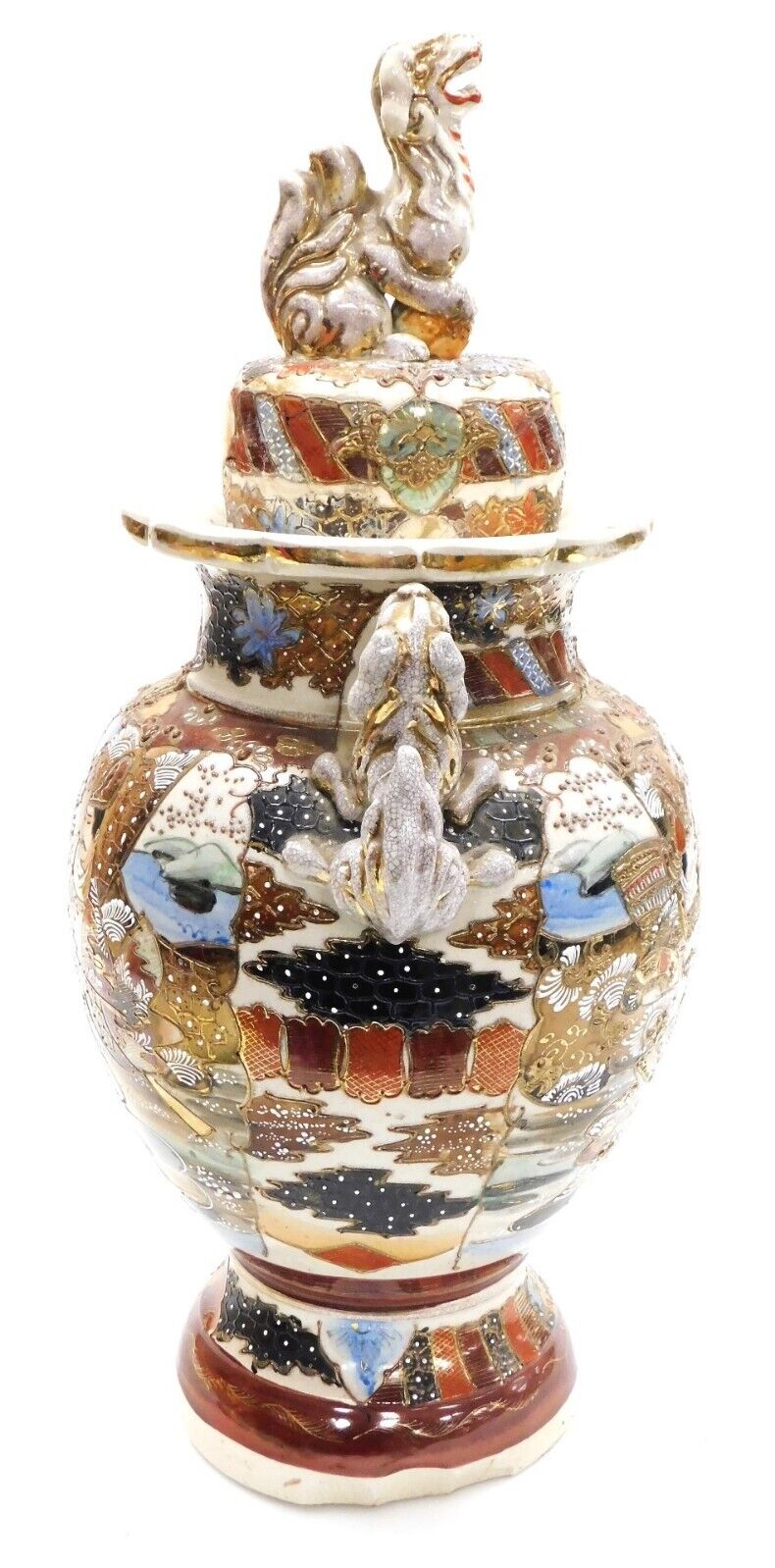 Japanese Satsuma Vase 20 Inches High Early 20th Century