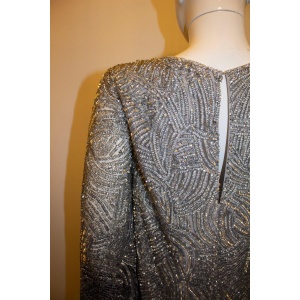 Jenny Packham Main line Grey Ombre Beaded Dress