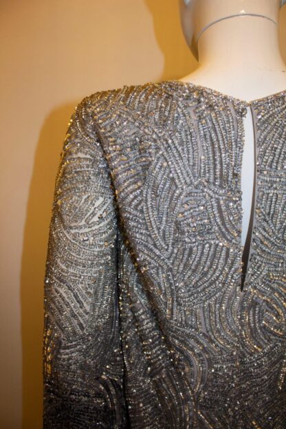 Jenny Packham Main line Grey Ombre Beaded Dress - Image 6