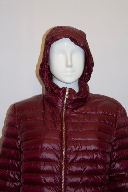 Kate Spade Burgundy Puffa Jacket with Hood in Collar - Image 2