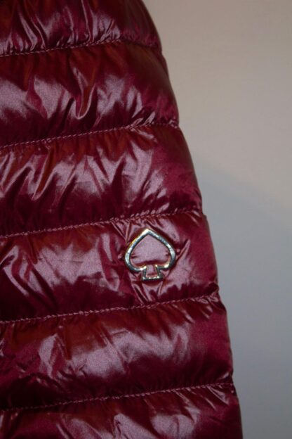 Kate Spade Burgundy Puffa Jacket with Hood in Collar - Image 6