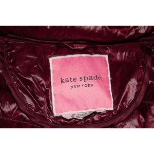 Kate Spade Burgundy Puffa Jacket with Hood in Collar