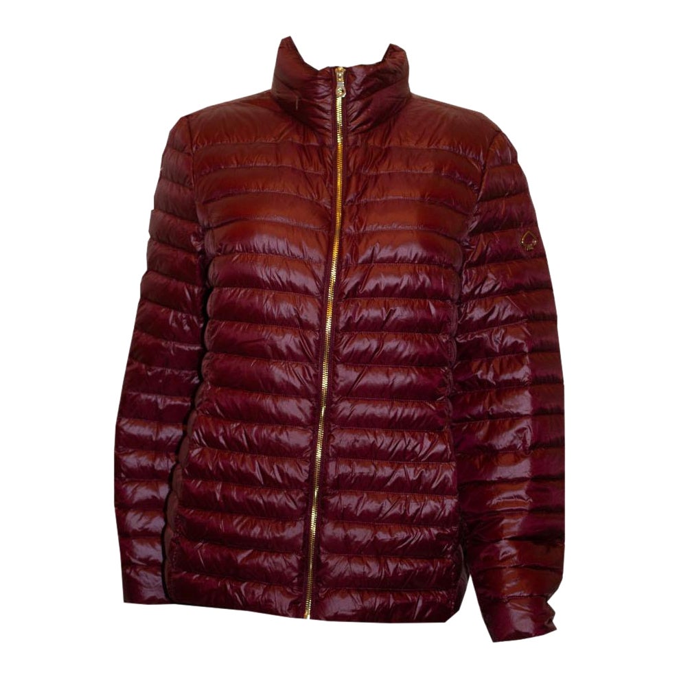 Kate Spade Burgundy Puffa Jacket with Hood in Collar
