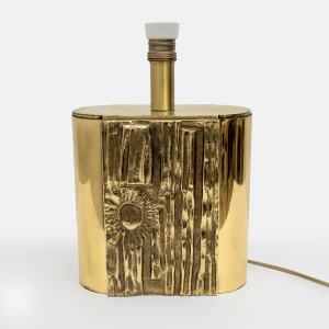 Attributed Angelo Brotto Mid-century Modern Brass Table Lamps by Esperia, Pair