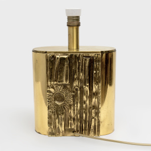 Attributed Angelo Brotto Mid-century Modern Brass Table Lamps by Esperia, Pair
