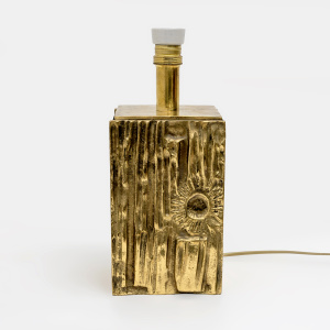 Attributed Angelo Brotto Mid-century Modern Brass Table Lamps by Esperia, Pair