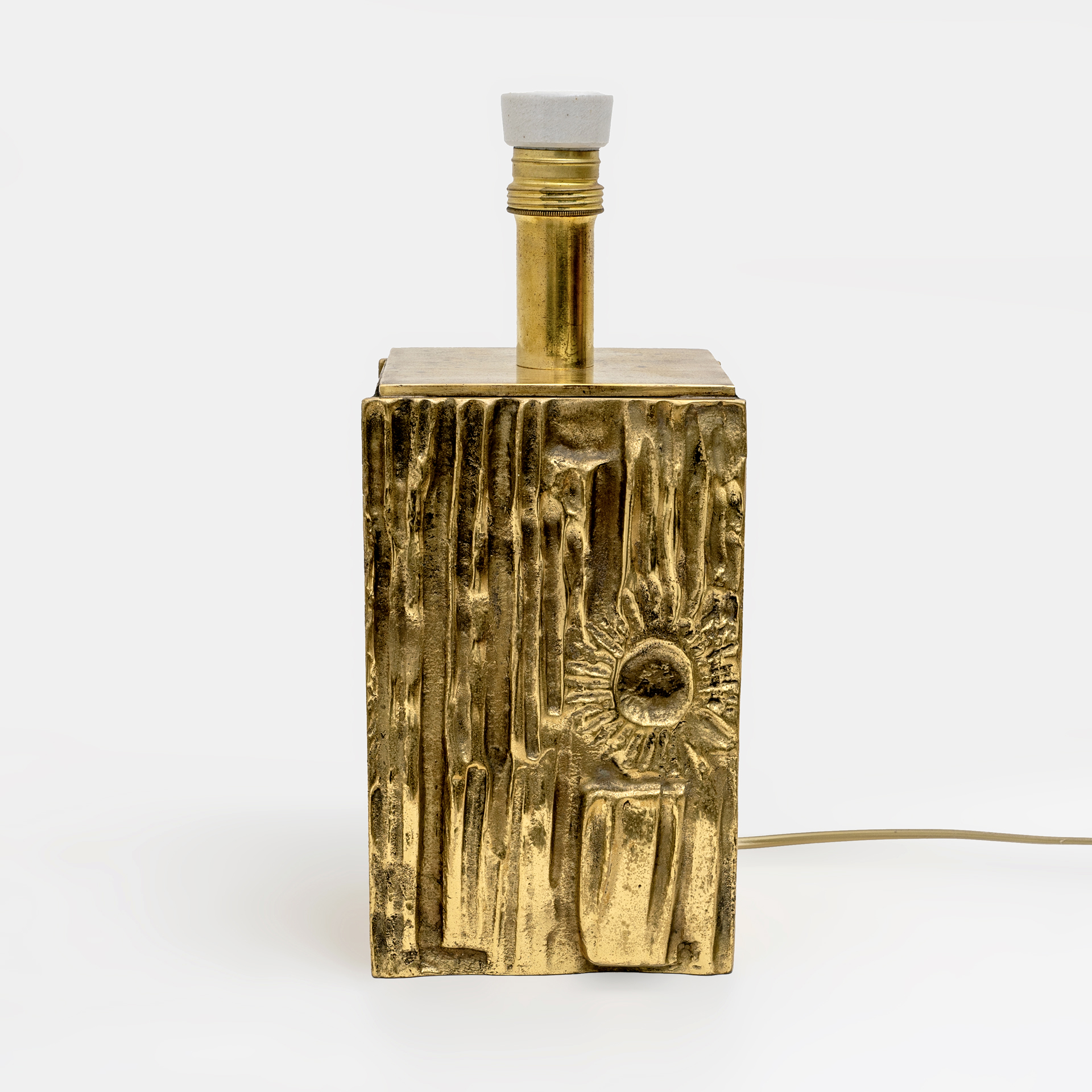 Attributed Angelo Brotto Mid-century Modern Brass Table Lamps by Esperia, Pair