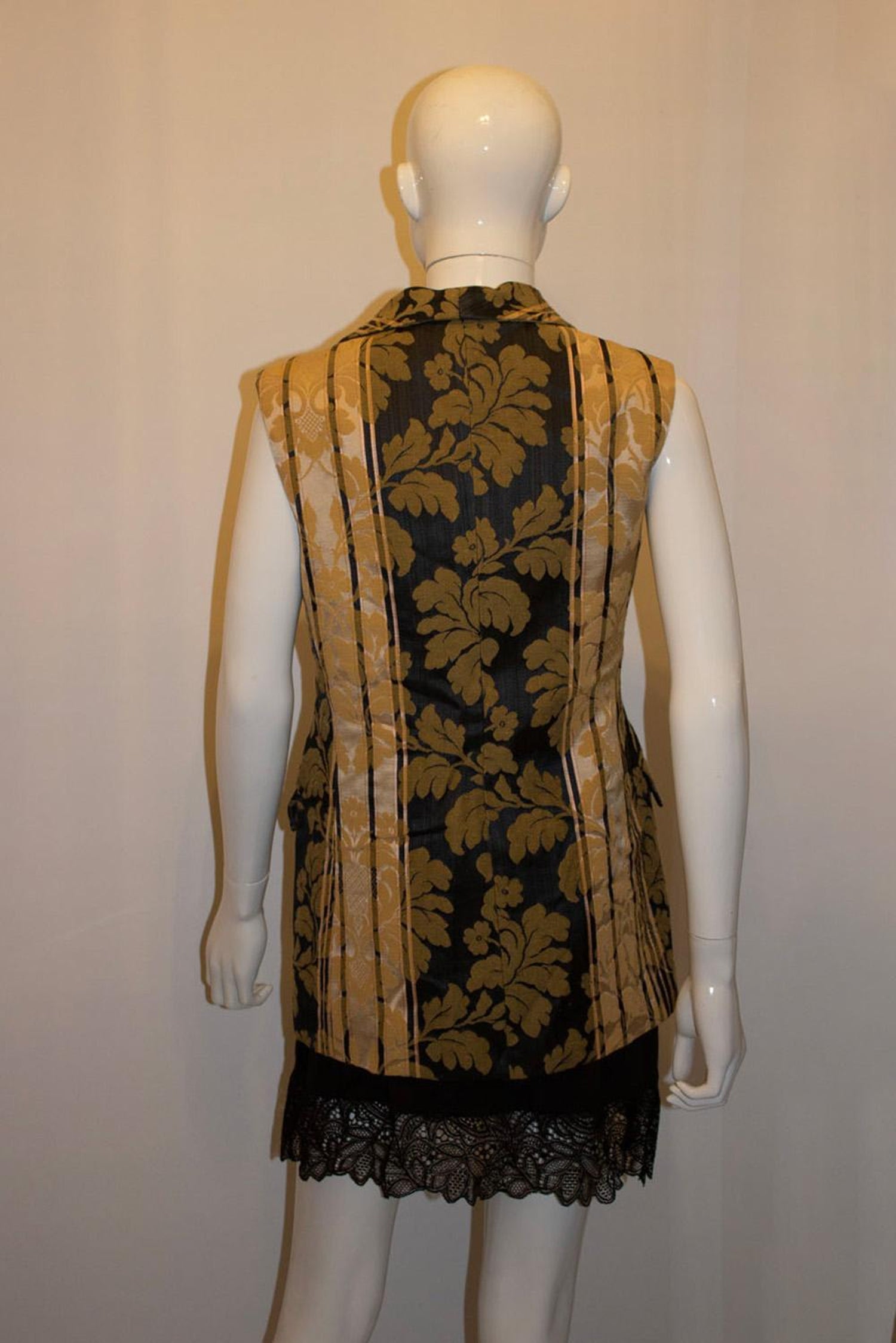 Liberty of London Black and Gold Waistcoat.