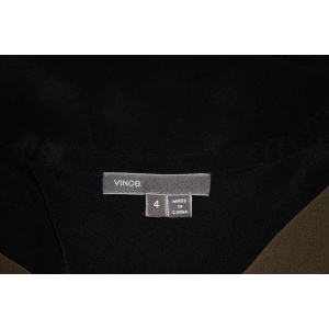 Olive and Black Silk Top by Vince