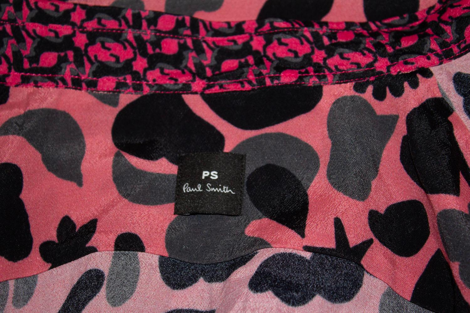 Pink print blouse by Paul Smith