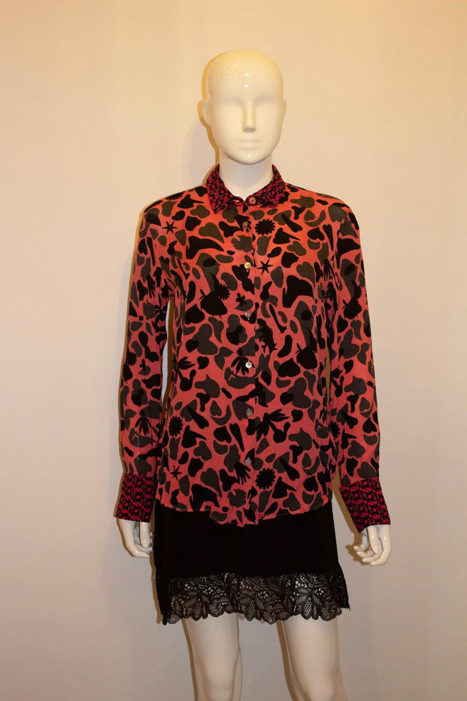 Pink print blouse by Paul Smith