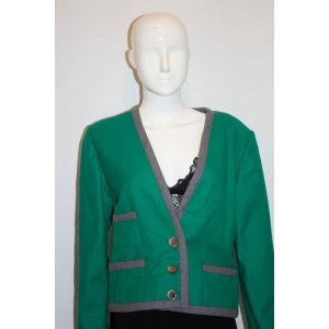 Vintage Vogue America Grey and Green Wool Jacket