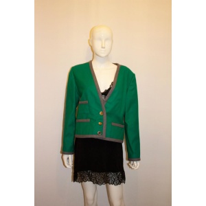 Vintage Vogue America Grey and Green Wool Jacket