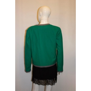Vintage Vogue America Grey and Green Wool Jacket