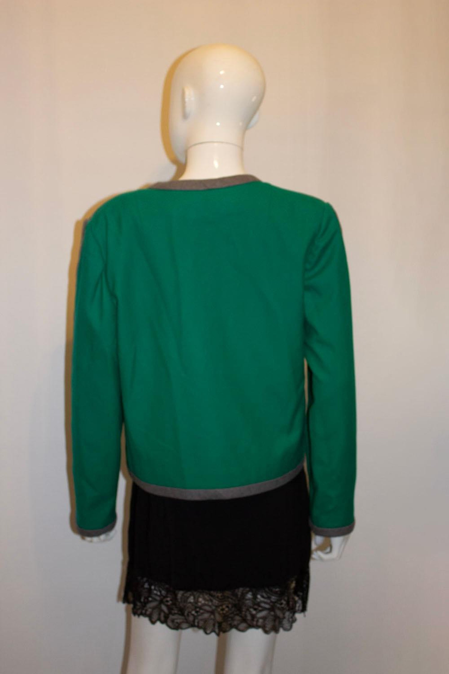 Vintage Vogue America Grey and Green Wool Jacket