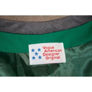 Vintage Vogue America Grey and Green Wool Jacket