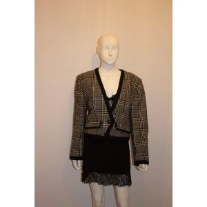 Vogue Paris Original Black and White Wool Jacket