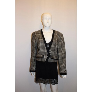 Vogue Paris Original Black and White Wool Jacket