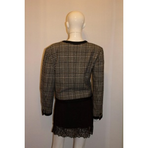 Vogue Paris Original Black and White Wool Jacket