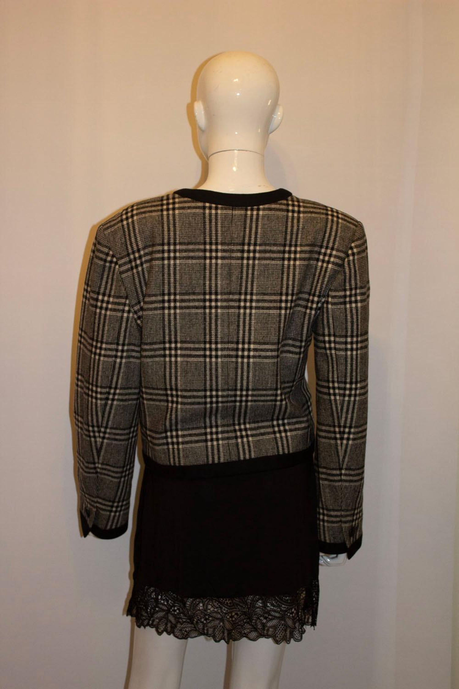 Vogue Paris Original Black and White Wool Jacket